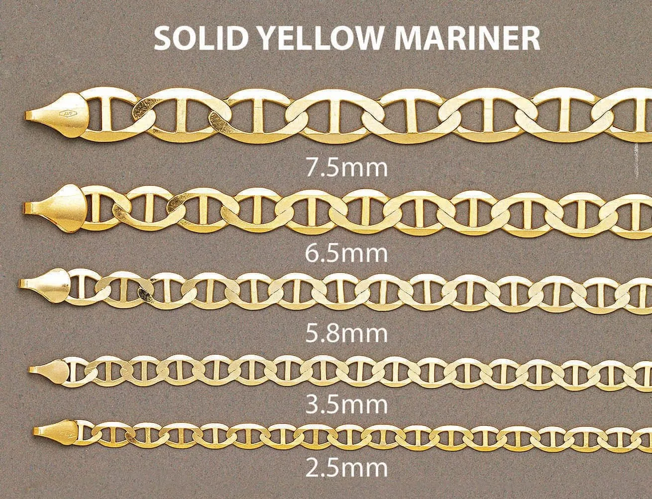 14K Gold Bracelet Solid Mariner