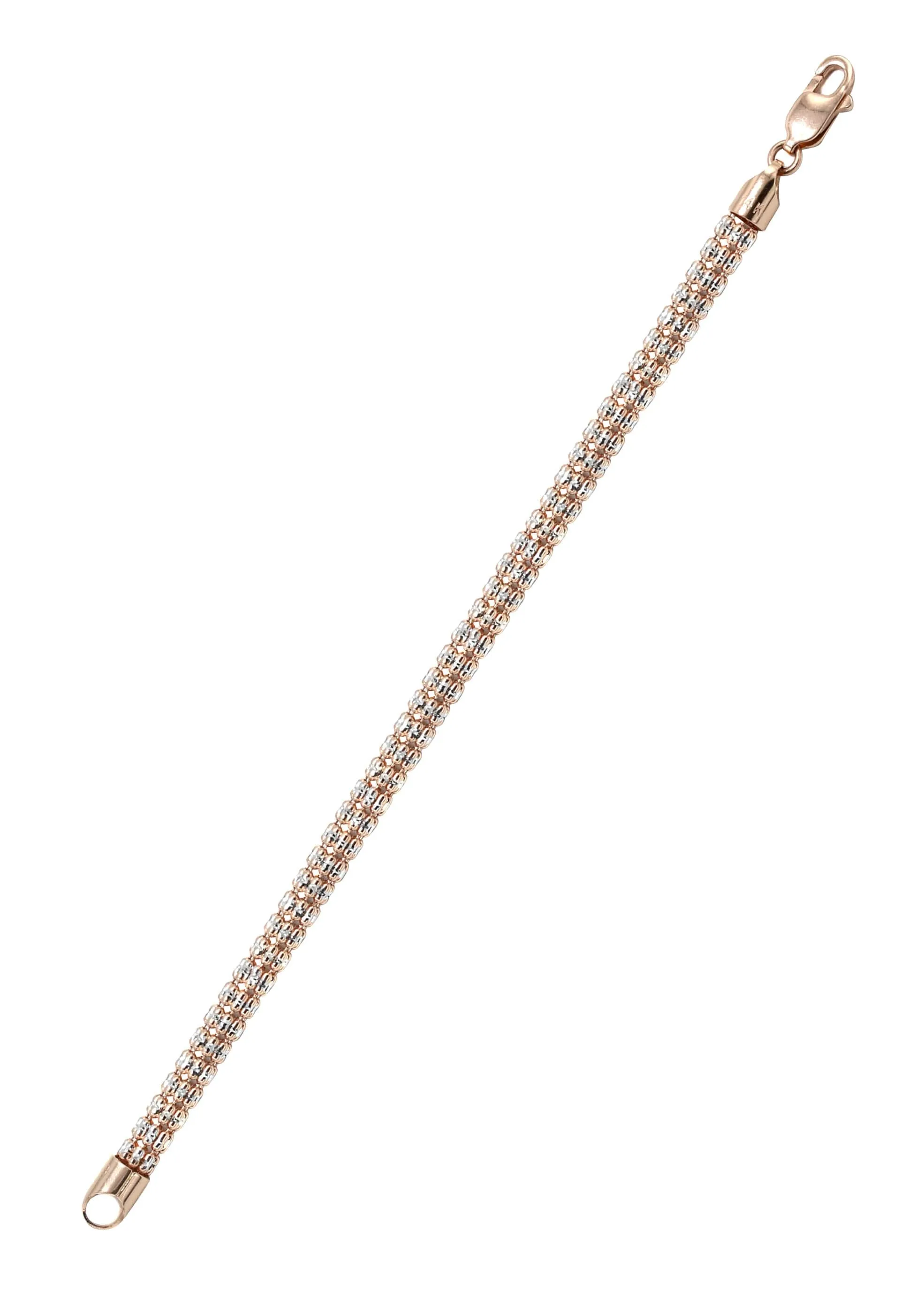 14K Rose Gold Ice Bracelet