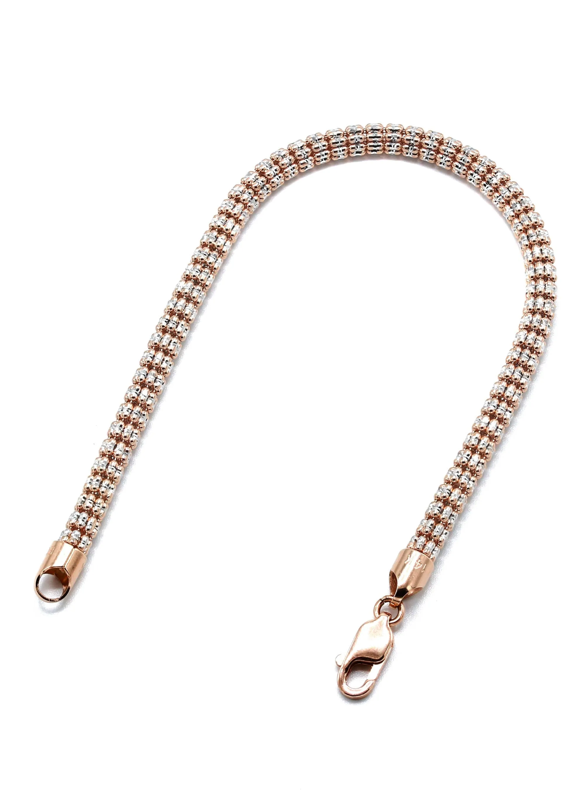 14K Rose Gold Ice Bracelet