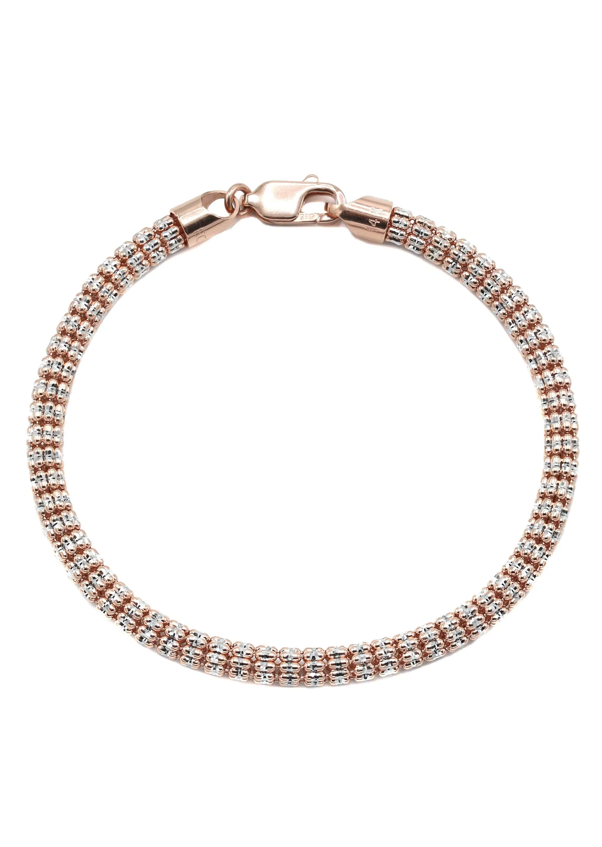 14K Rose Gold Ice Bracelet