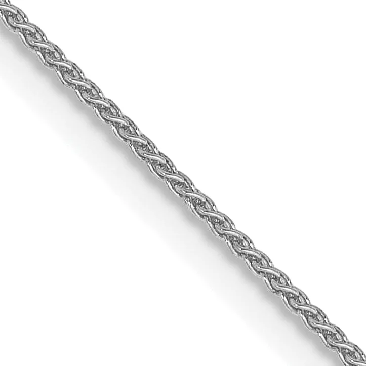 14k White Gold 0.80mm Spiga Pendant Chain