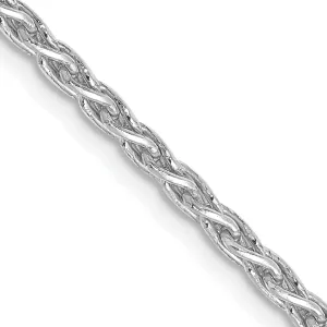 14k White Gold 2.25-mm Parisian Wheat Chain