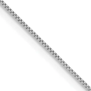 14k White Gold Polished 0.50m Carded Box Chain