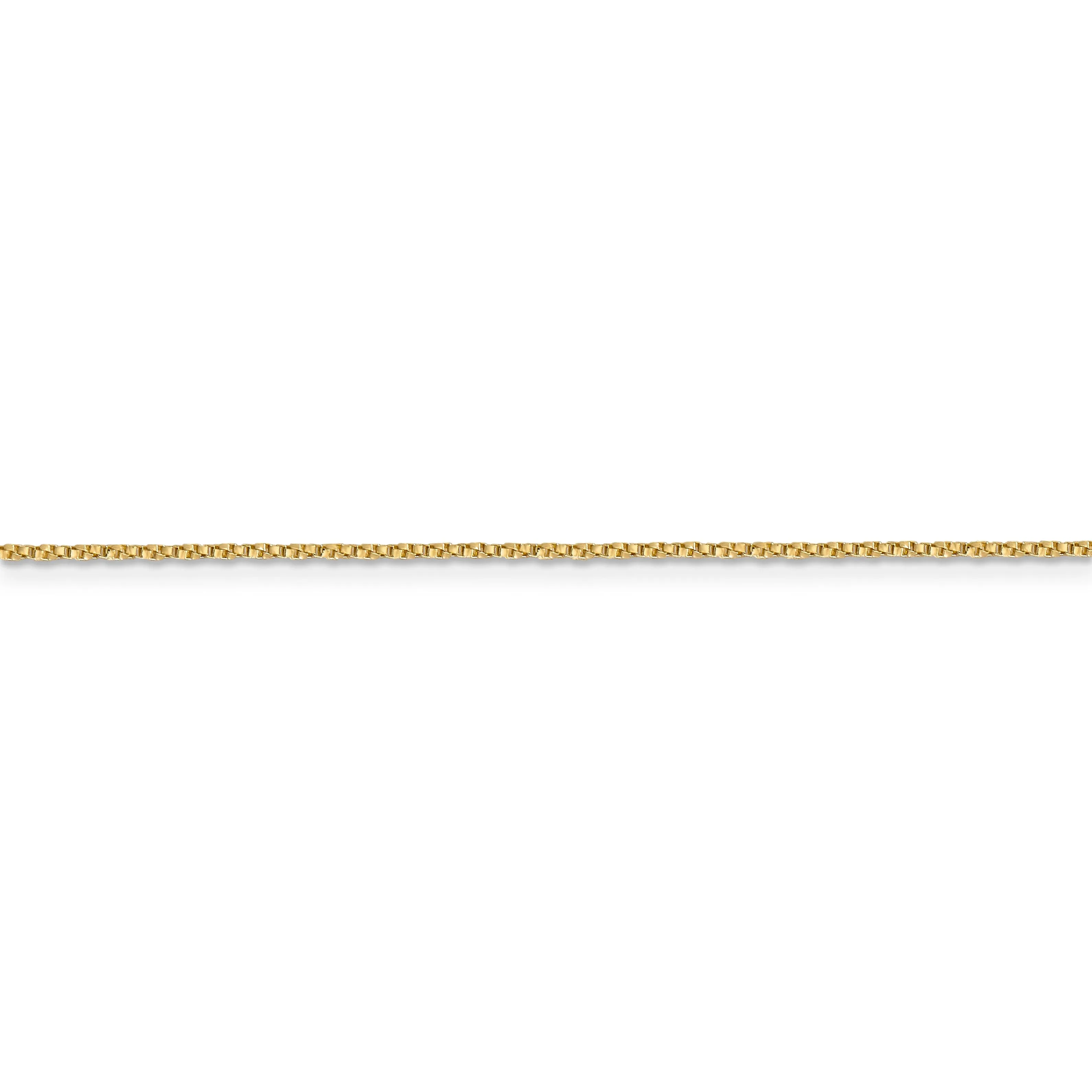 14k Yellow Gold 0.95mm Solid Twisted Box Chain