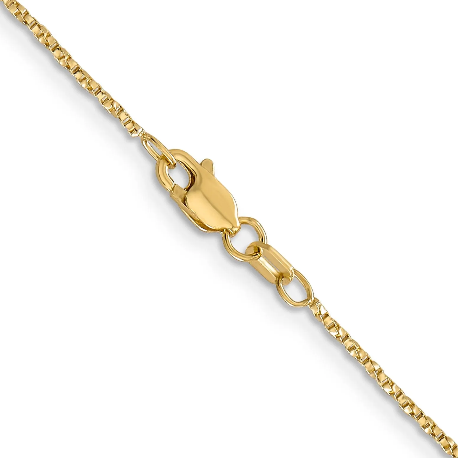 14k Yellow Gold 0.95mm Solid Twisted Box Chain