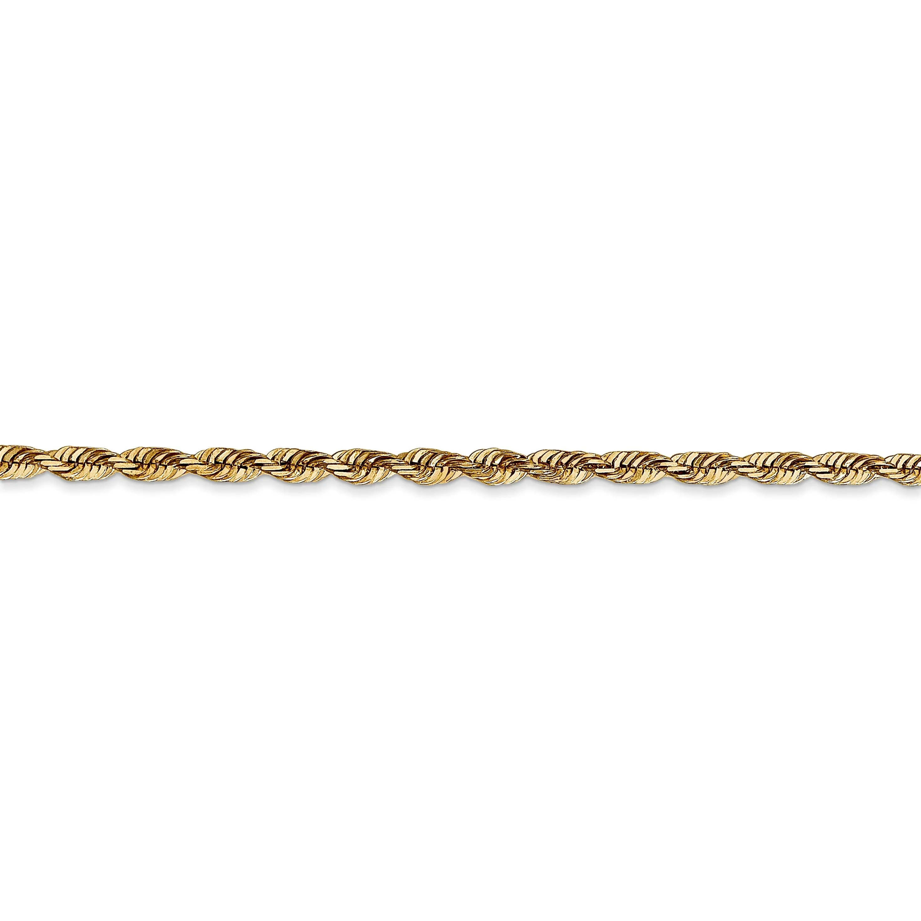 14k Yellow Gold 2.82mm DC ExtraLight Rope Chain