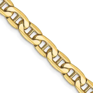 14k Yellow Gold 5.85-mm Semi Solid Anchor Chain