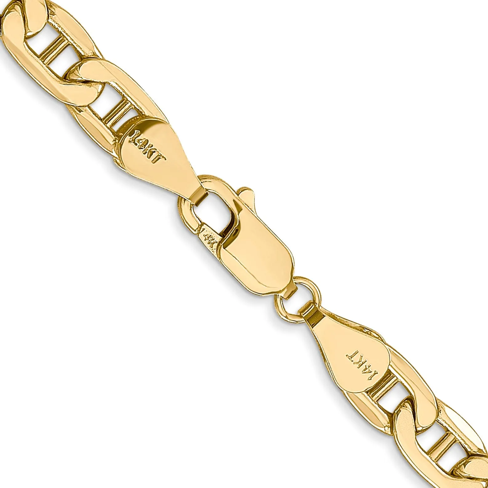 14k Yellow Gold 5.85-mm Semi Solid Anchor Chain