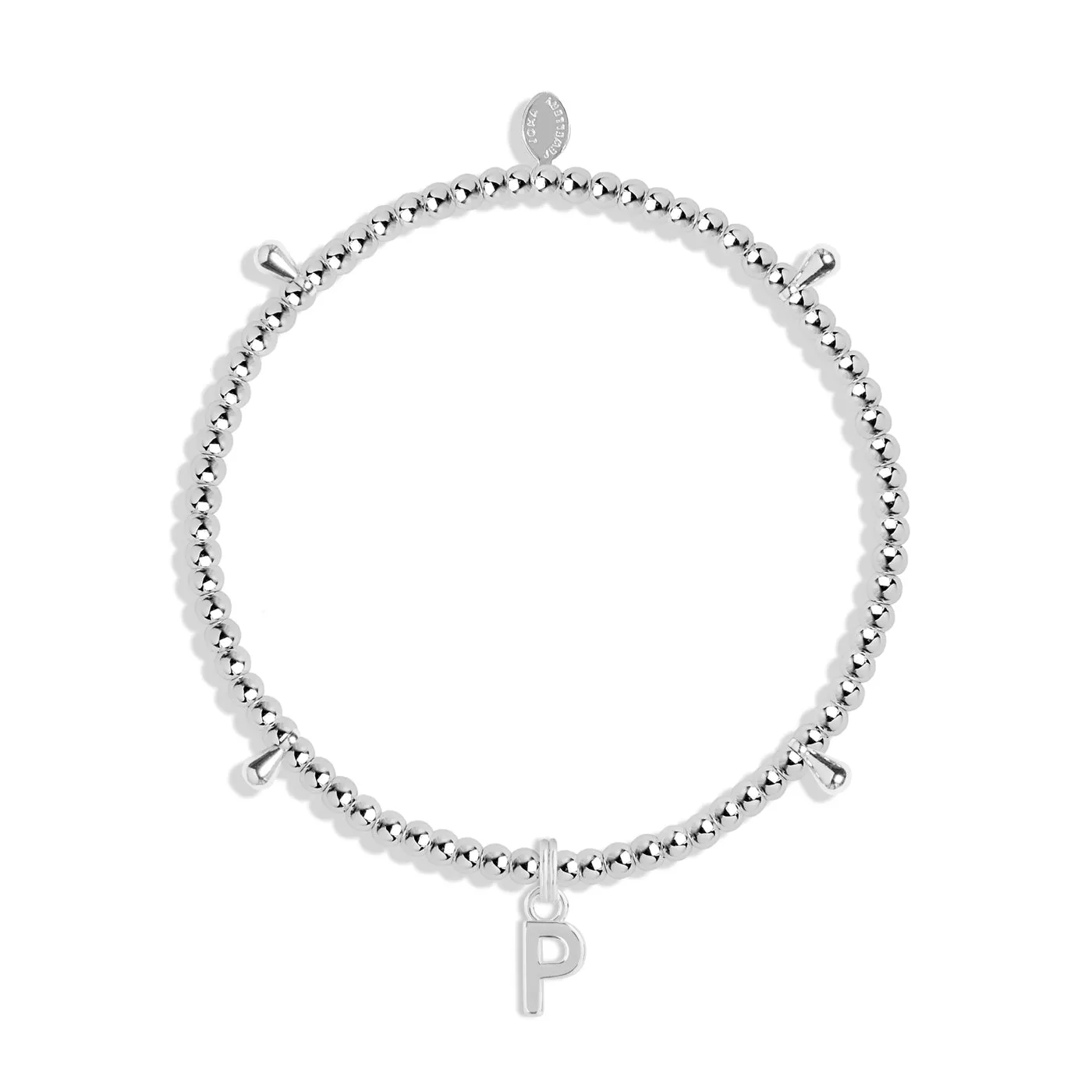 Alphabet A Little P Silver Plated Bracelet 7757