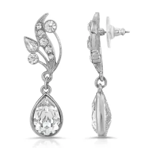 Antiquities Couture Austrian Crystal Vine Teardrop Earrings