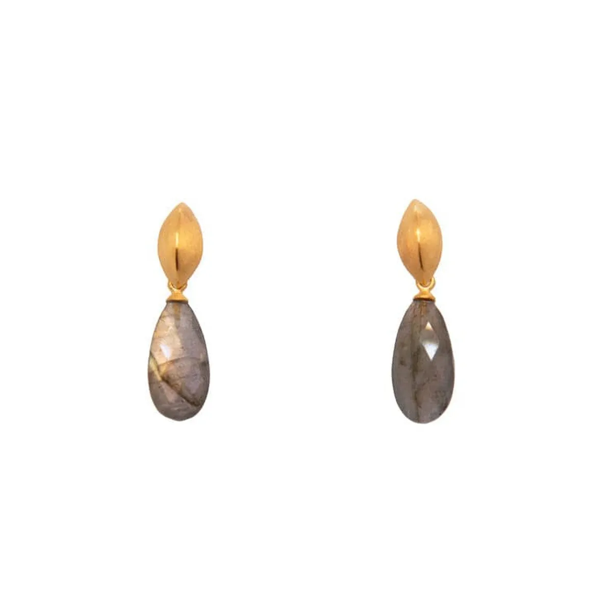 Bliss Labradorite 24K Gold Vermeil Earrings