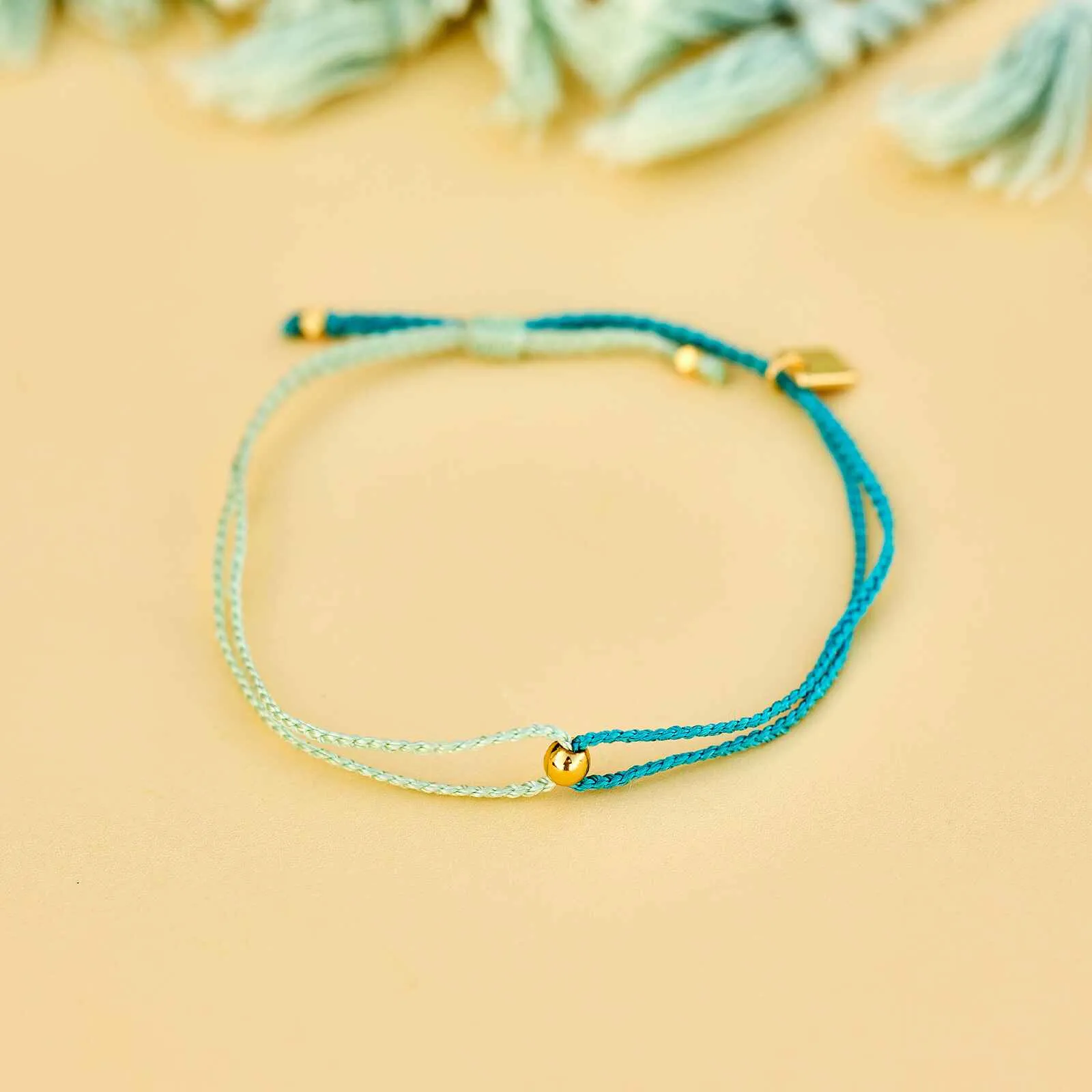 Blue Two-Tone Dainty Bracelet