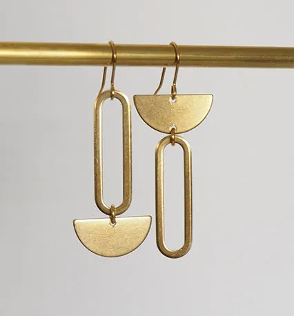 Brass Opposite Earrings