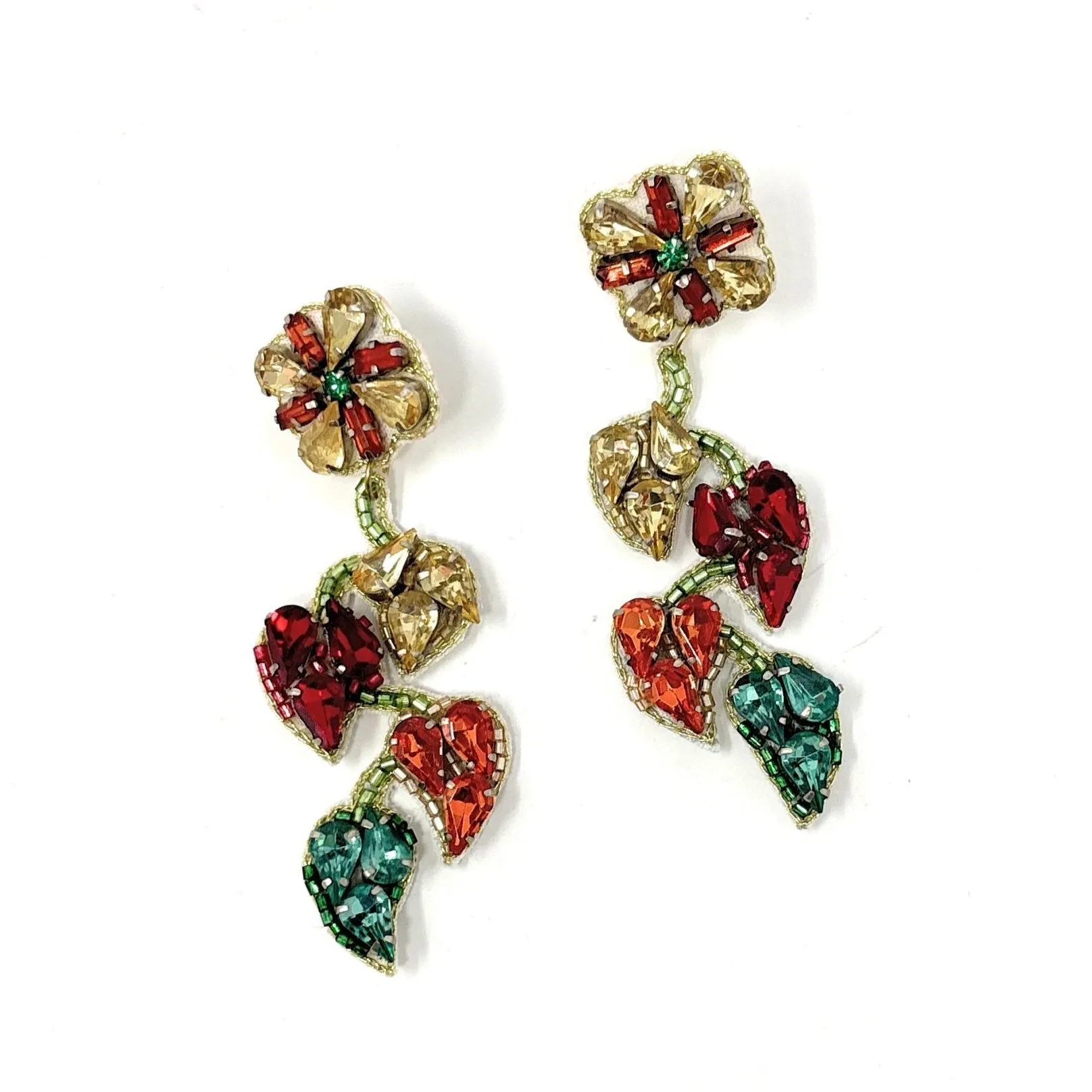 Chili Jeweled Bead Earrings