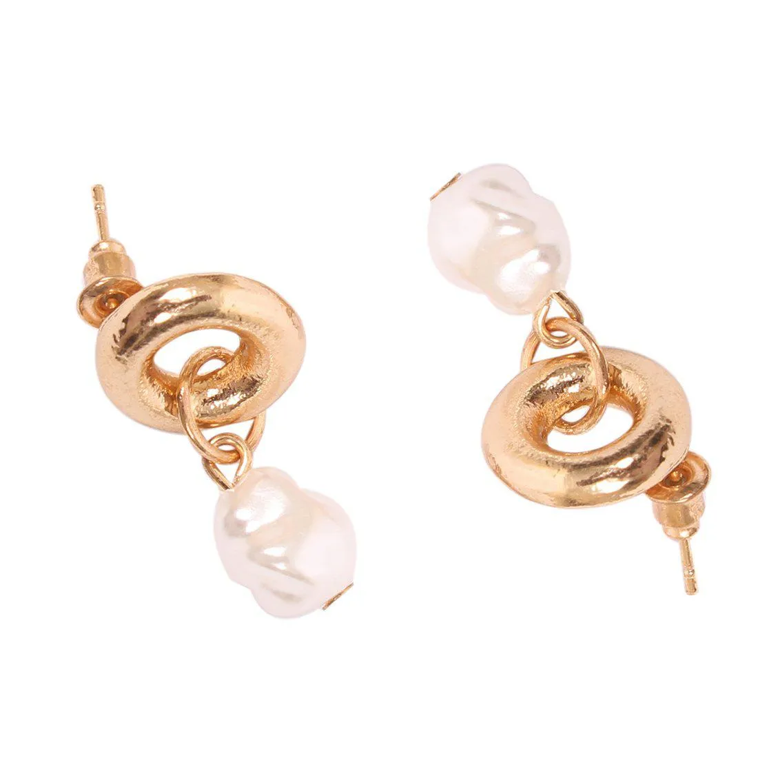 CHUNKY STATEMENT BOLD PEARL DROP EARRINGS