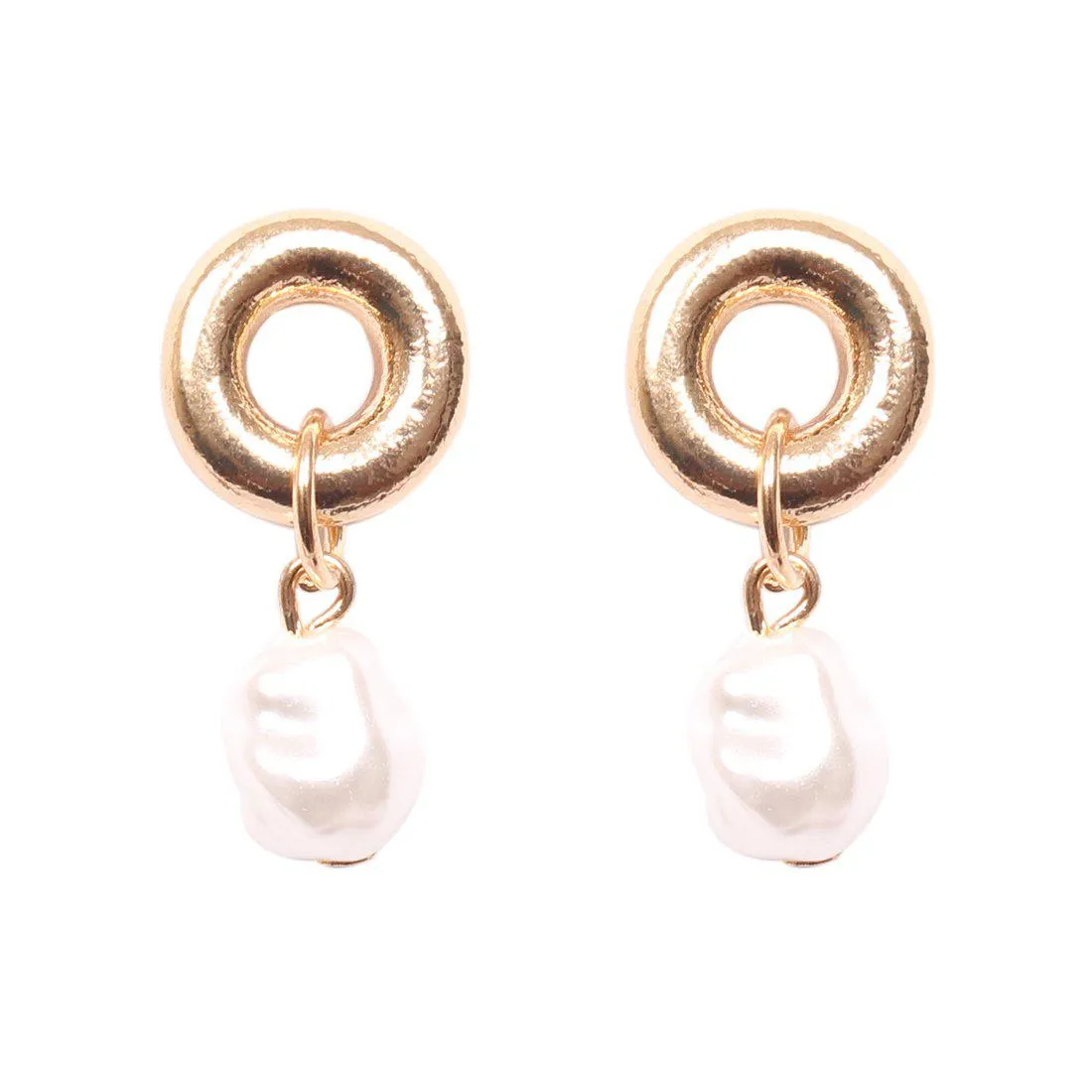 CHUNKY STATEMENT BOLD PEARL DROP EARRINGS