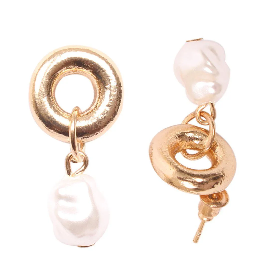 CHUNKY STATEMENT BOLD PEARL DROP EARRINGS