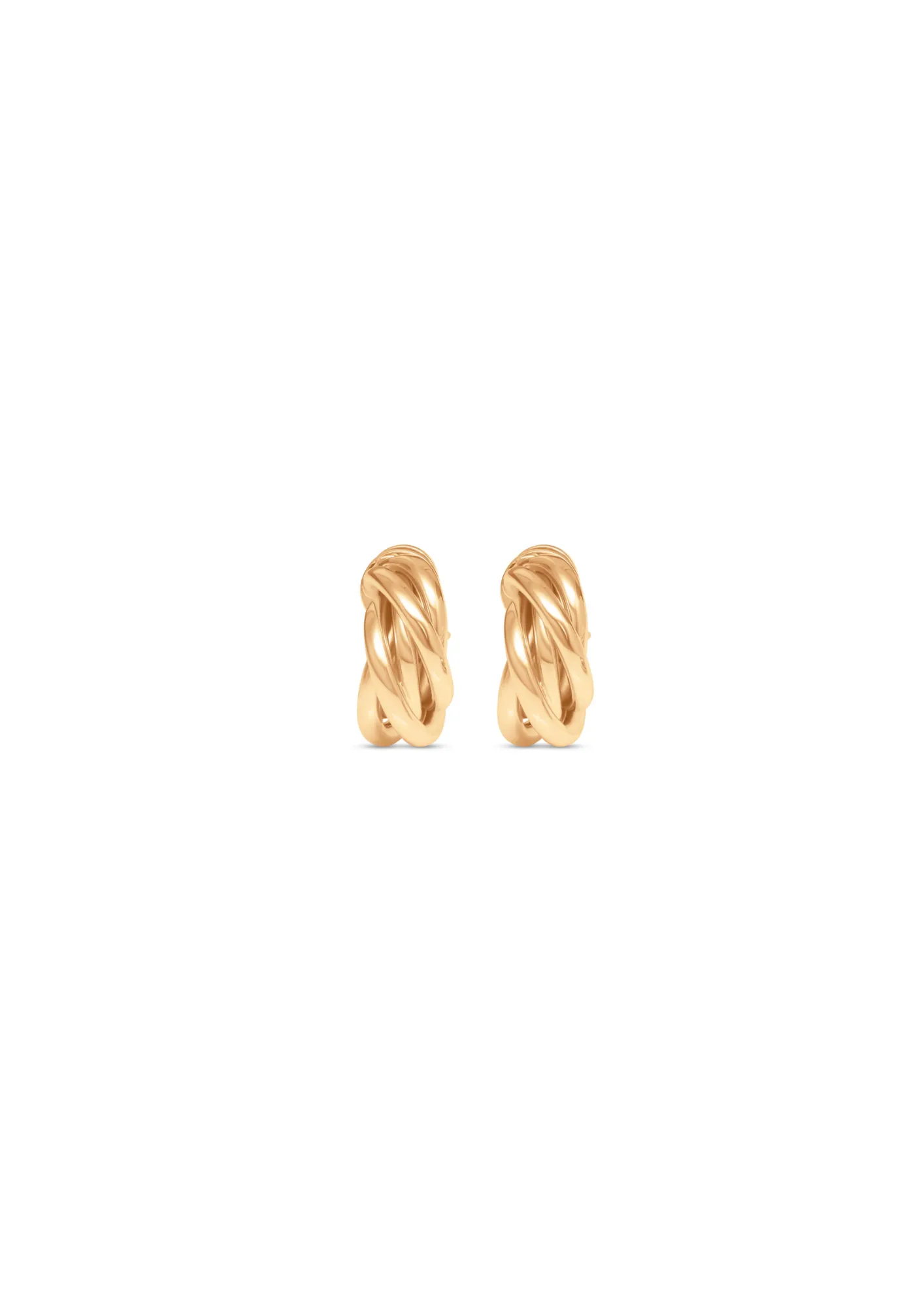 Chunky Twist Hoops Gold