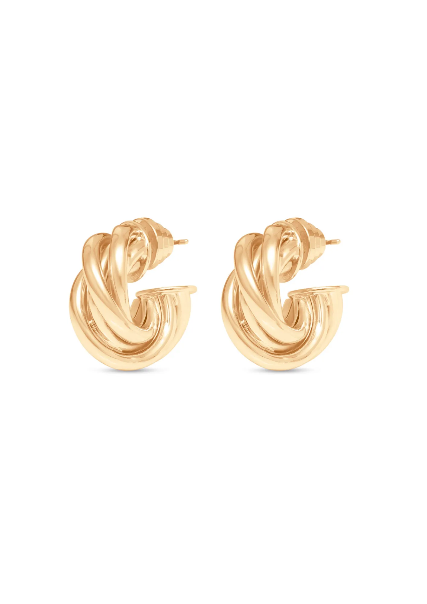 Chunky Twist Hoops Gold