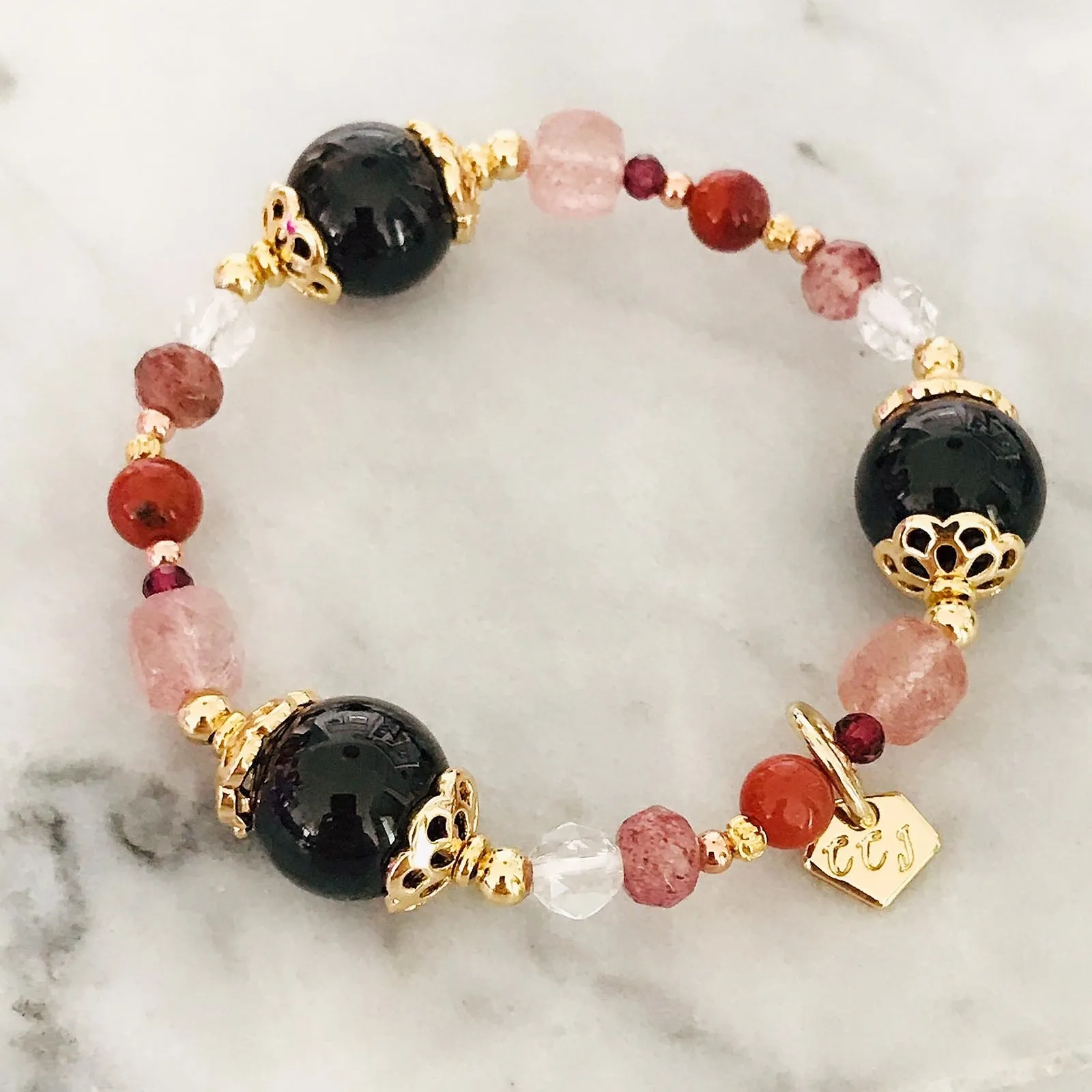 Delicate Garnet Bracelet