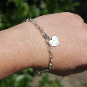 Delicate Thomas Sabo Charm Bracelet with Love Heart Charm, Sterling Silver