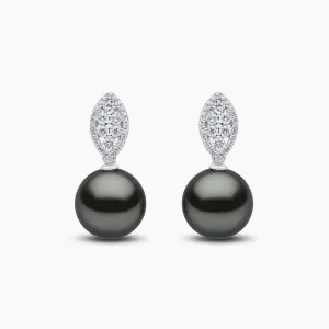 Duchess 18K Gold Tahitian Pearl and Diamond Cascade Earrings