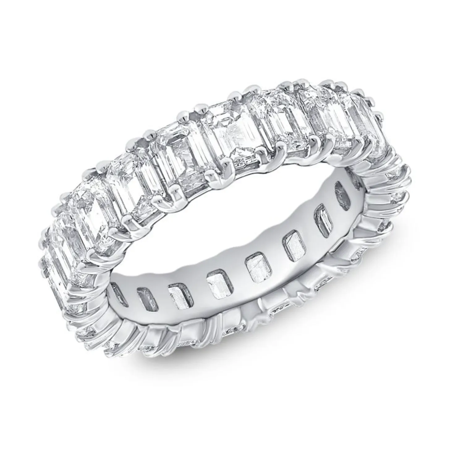 Emerald Cut Lab Diamond Eternity Ring