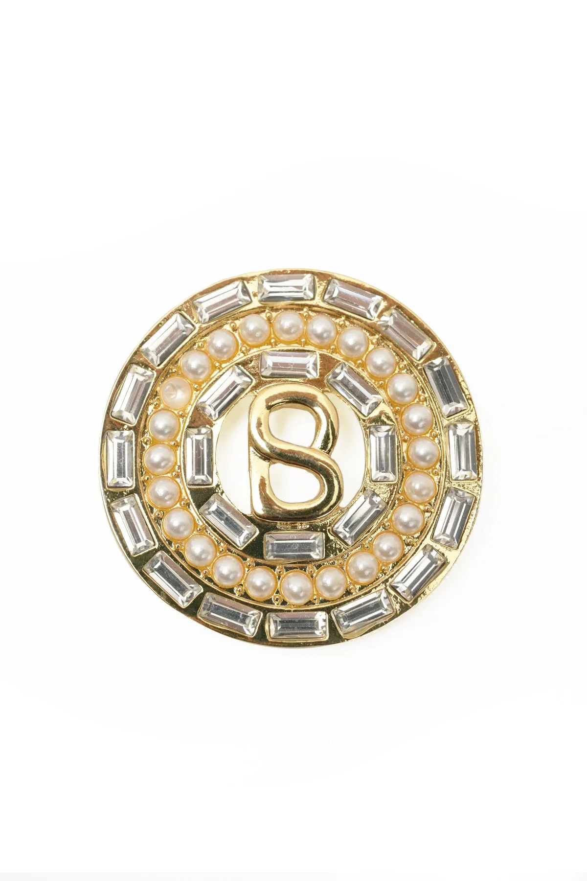 Emma Round Brooch - Gold