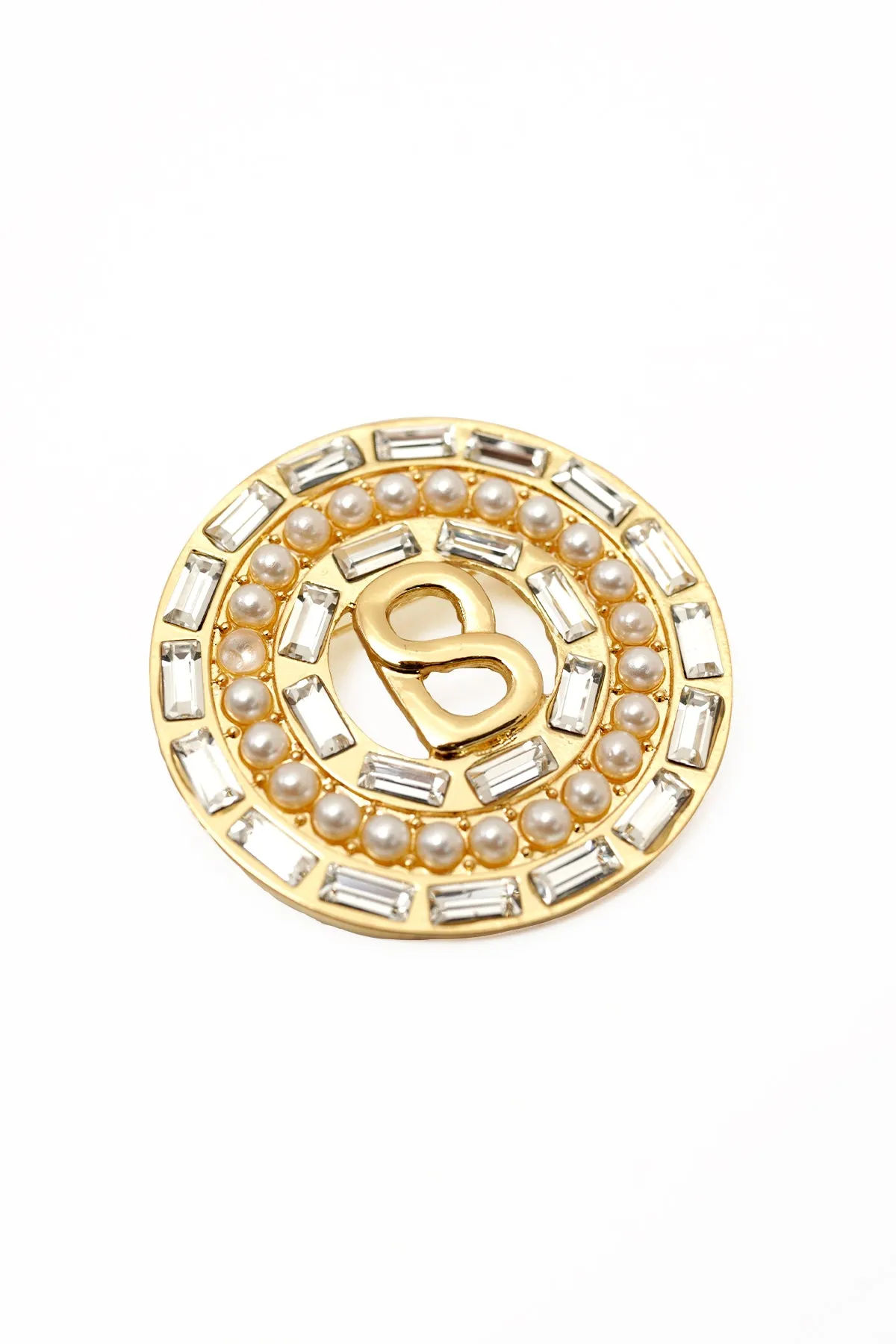 Emma Round Brooch - Gold