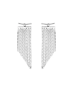 Evelyn Multi Wear Bar & Tassel Earrings - Silver