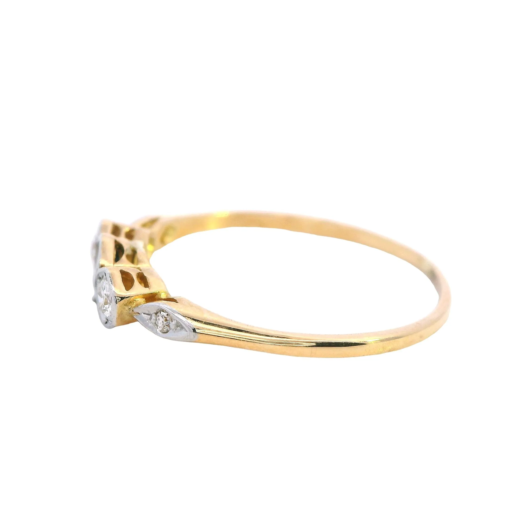 Exquisite Handmade Yellow Gold & Platinum Sapphire and Diamond Ring