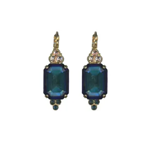 Extra-Luxurious Emerald and Trio Leverback Earrings in "Harvest Moon" *Custom*