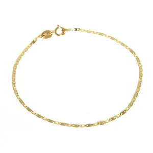 Flat Weave Delicate Chain Bracelet