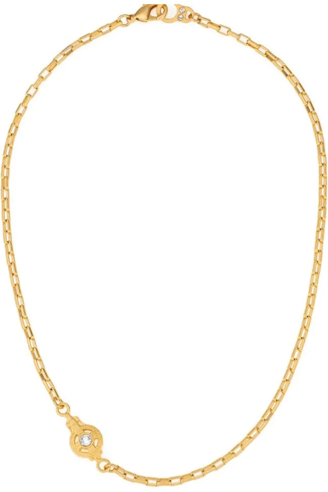 French Kande Necklace 24K Gold Plated Loire Chain with Mini Dunkerque | SG2153-Z