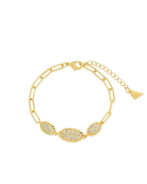 Galette CZ Delicate Chain Bracelet