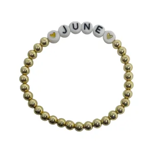 Gold Ball Customizable Bracelet