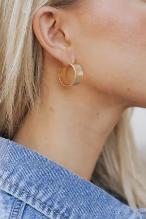 Gold Dipped Wide Hoop Earrings