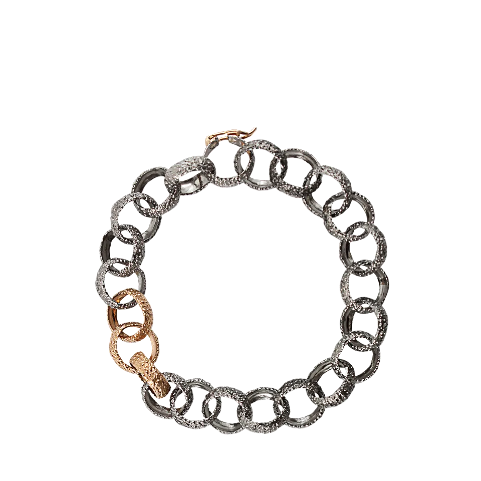 Gun Barrel Stainless Steel Link Bracelet