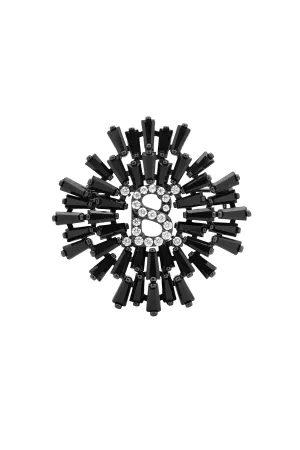 Karren Brooch - Hematite