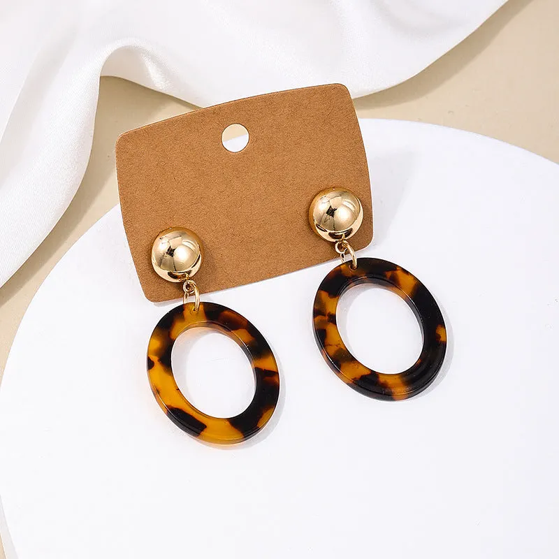 Luxurious Acrylic Geometric Earrings - Vienna Verve Collection