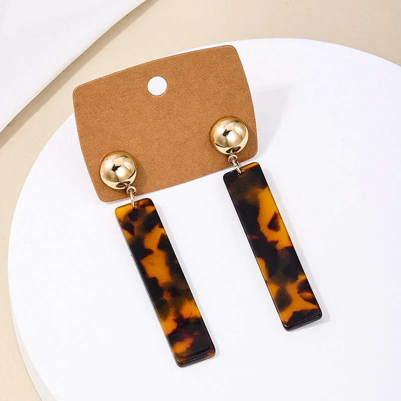 Luxurious Acrylic Geometric Earrings - Vienna Verve Collection