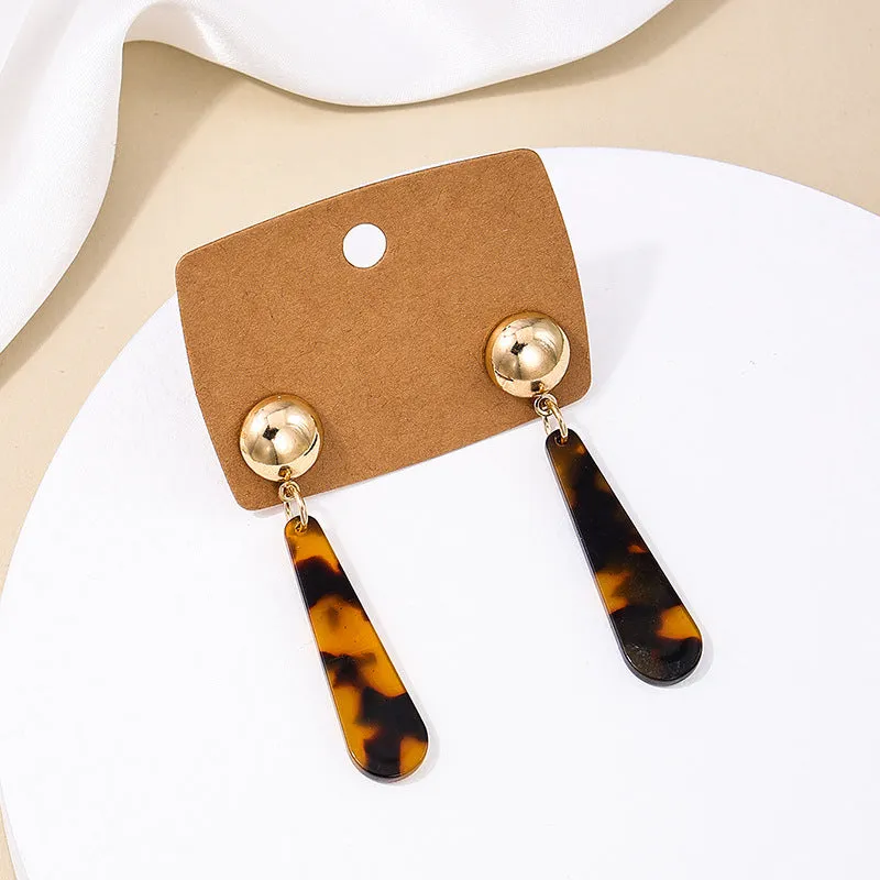 Luxurious Acrylic Geometric Earrings - Vienna Verve Collection