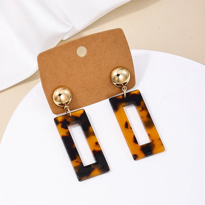 Luxurious Acrylic Geometric Earrings - Vienna Verve Collection