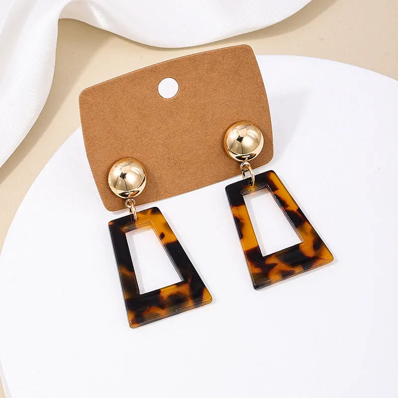 Luxurious Acrylic Geometric Earrings - Vienna Verve Collection