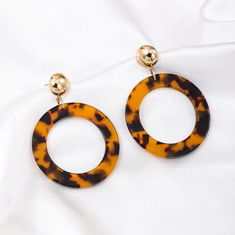 Luxurious Acrylic Geometric Earrings - Vienna Verve Collection