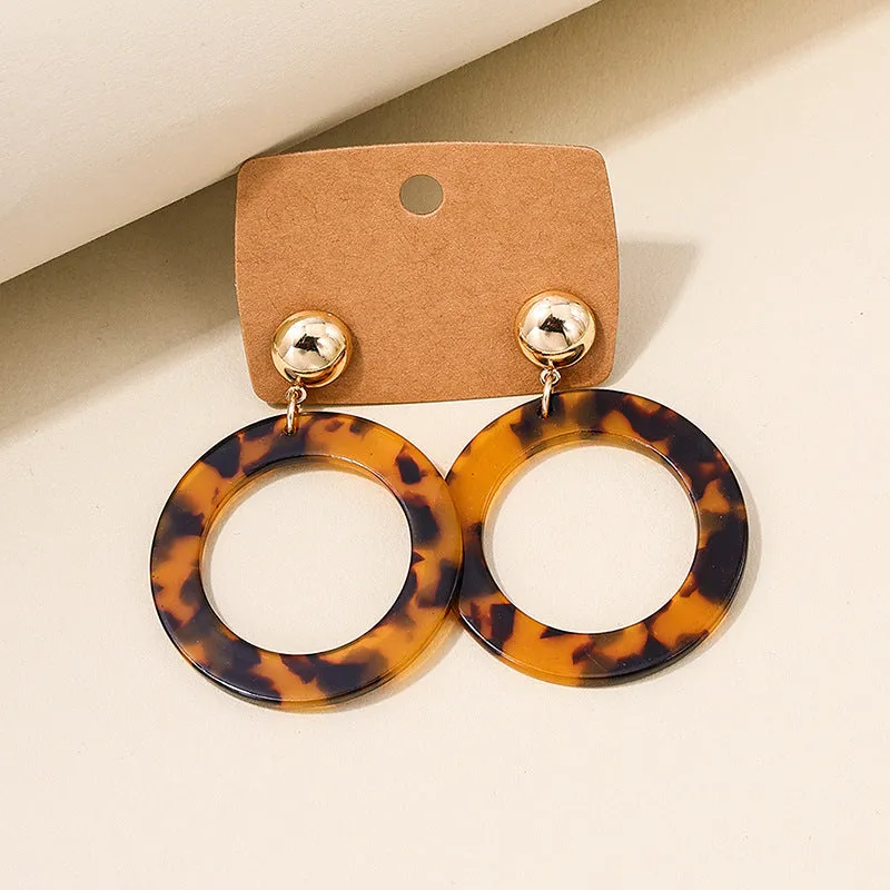 Luxurious Acrylic Geometric Earrings - Vienna Verve Collection