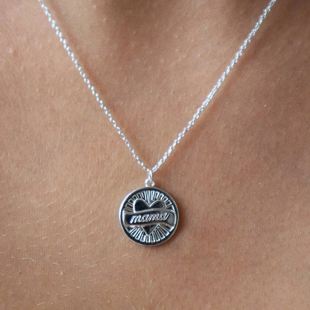 Mama Necklace: Silver