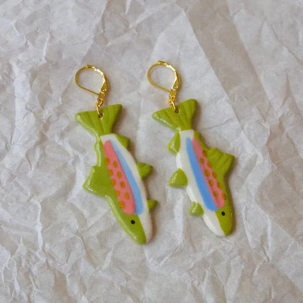 Meghan MacWhirter Rainbow Trout Earrings