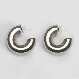 Midi Bold Steel Earrings