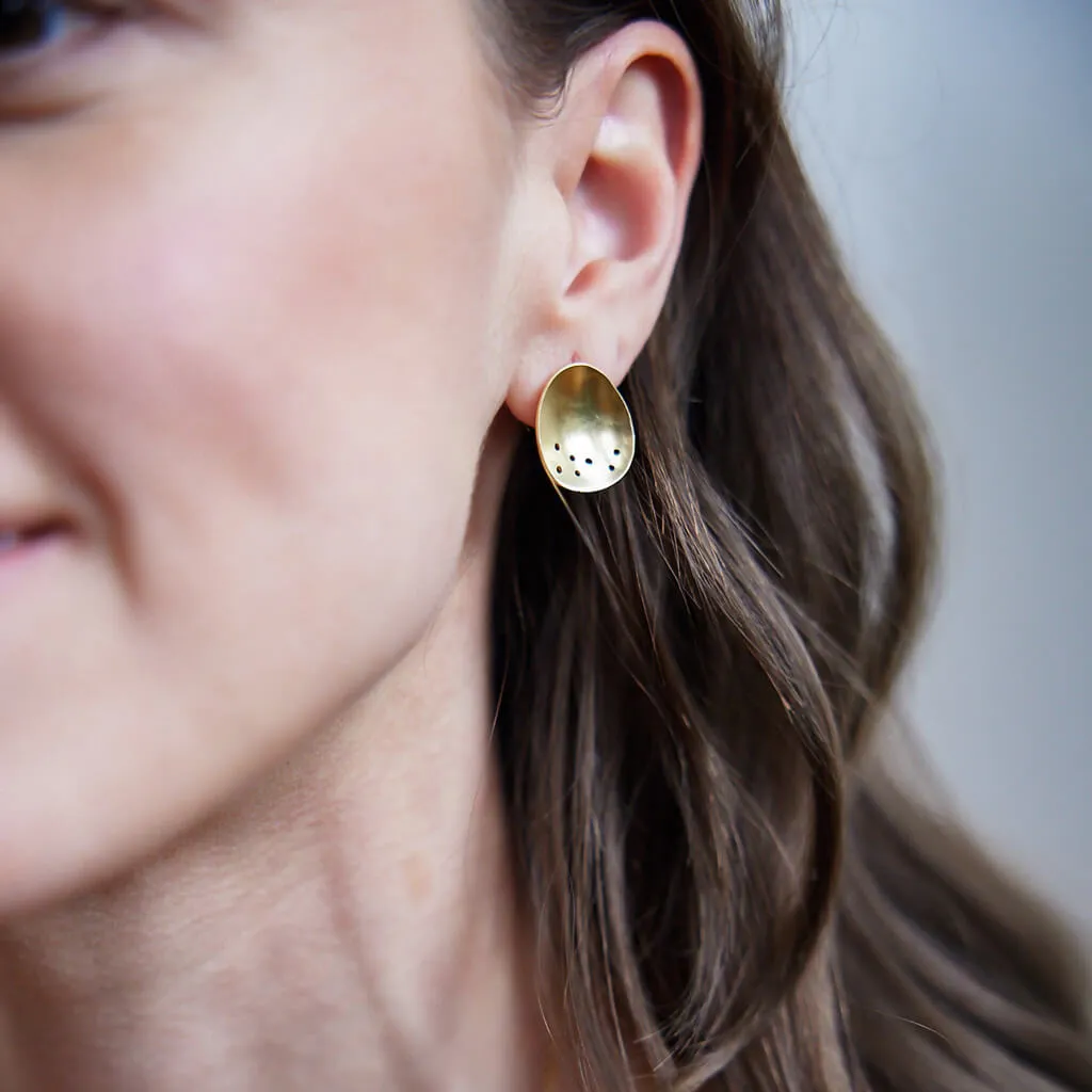 Mini Origin Earrings - Brass